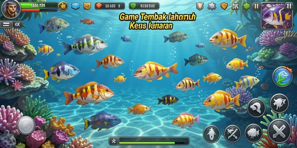 Tampilan gameplay 5ZK yang menampilkan aksi Tembak Ikan seru.