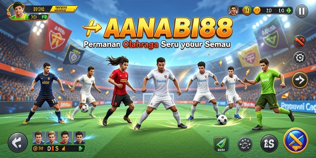 Screenshot utama HANABI88 menampilkan gameplay olahraga yang seru.